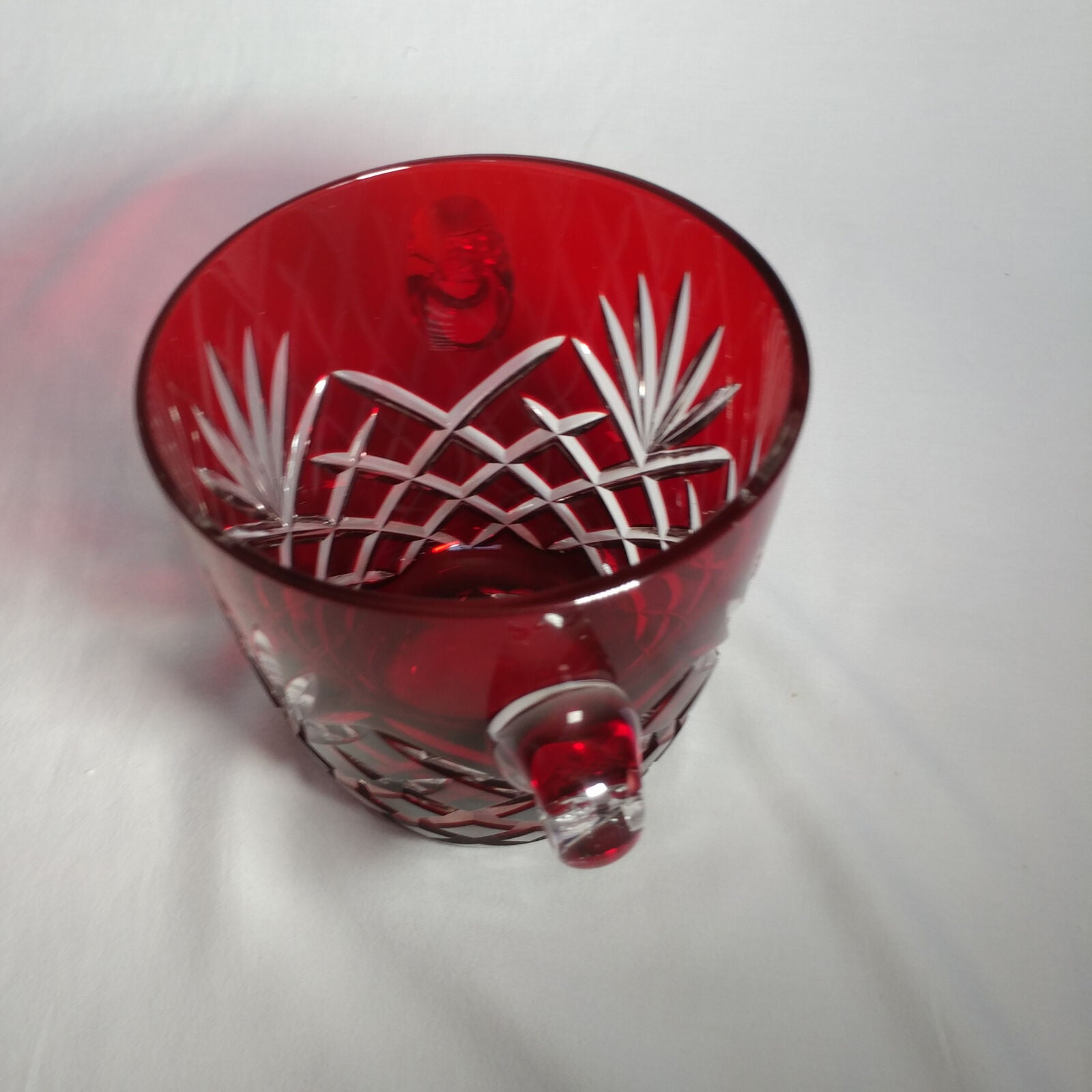 FABERGE RUBY RED ICE BUCKET IN THE ORIGINAL PRESENTATION BOX