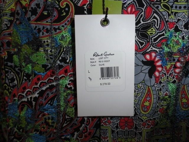 Robert Graham Men's Designer Sport Shirt - Lost City (Classic Fit) Large