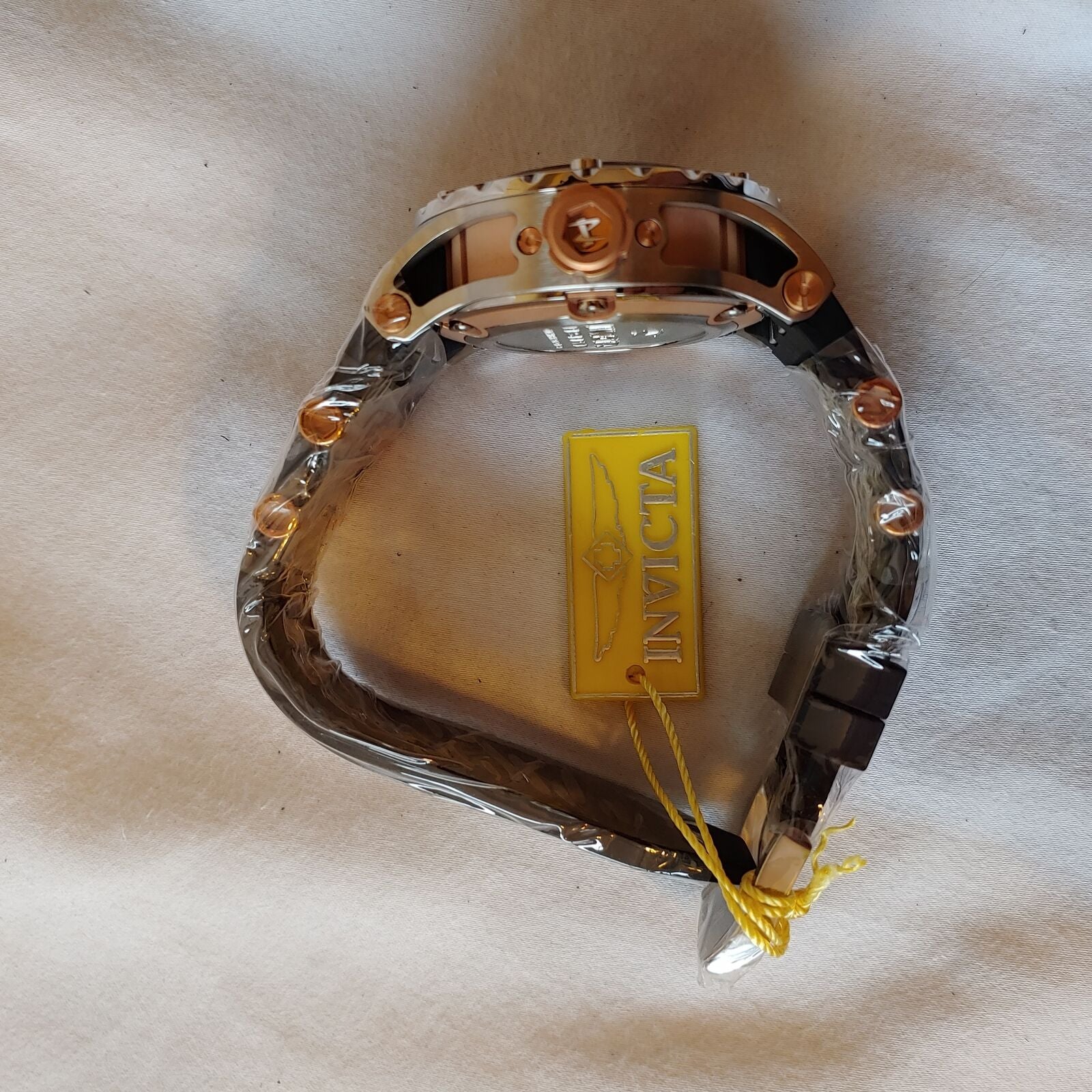 INVICTA SUBAQUA QUARTZ WATCH - ROSE GOLD CASE BLACK TONE STAINLESS STEEL