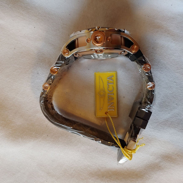 INVICTA SUBAQUA QUARTZ WATCH - ROSE GOLD CASE BLACK TONE STAINLESS STEEL