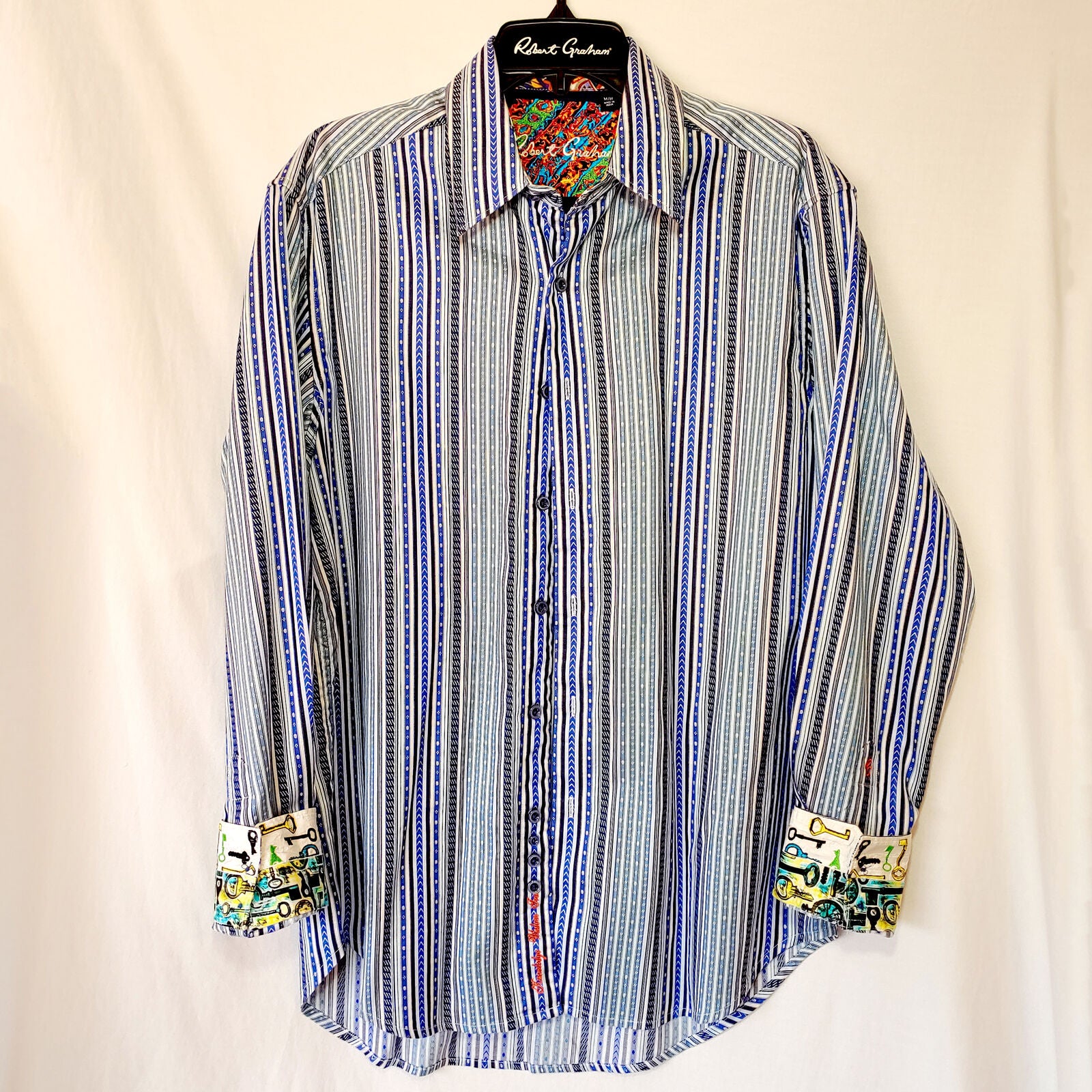 Robert Graham - Colorful Long Sleeve - Men's Medium Button Down Classic Fit