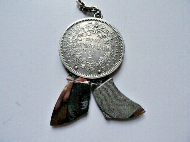 VINTAGE ELOI PERNET FRANCE 1868 SILVER COIN POCKET KNIFE