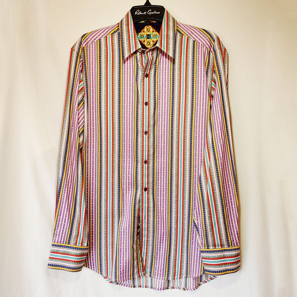 Robert Graham - Colorful Long Sleeve - Men's Medium Button Down Classic Fit