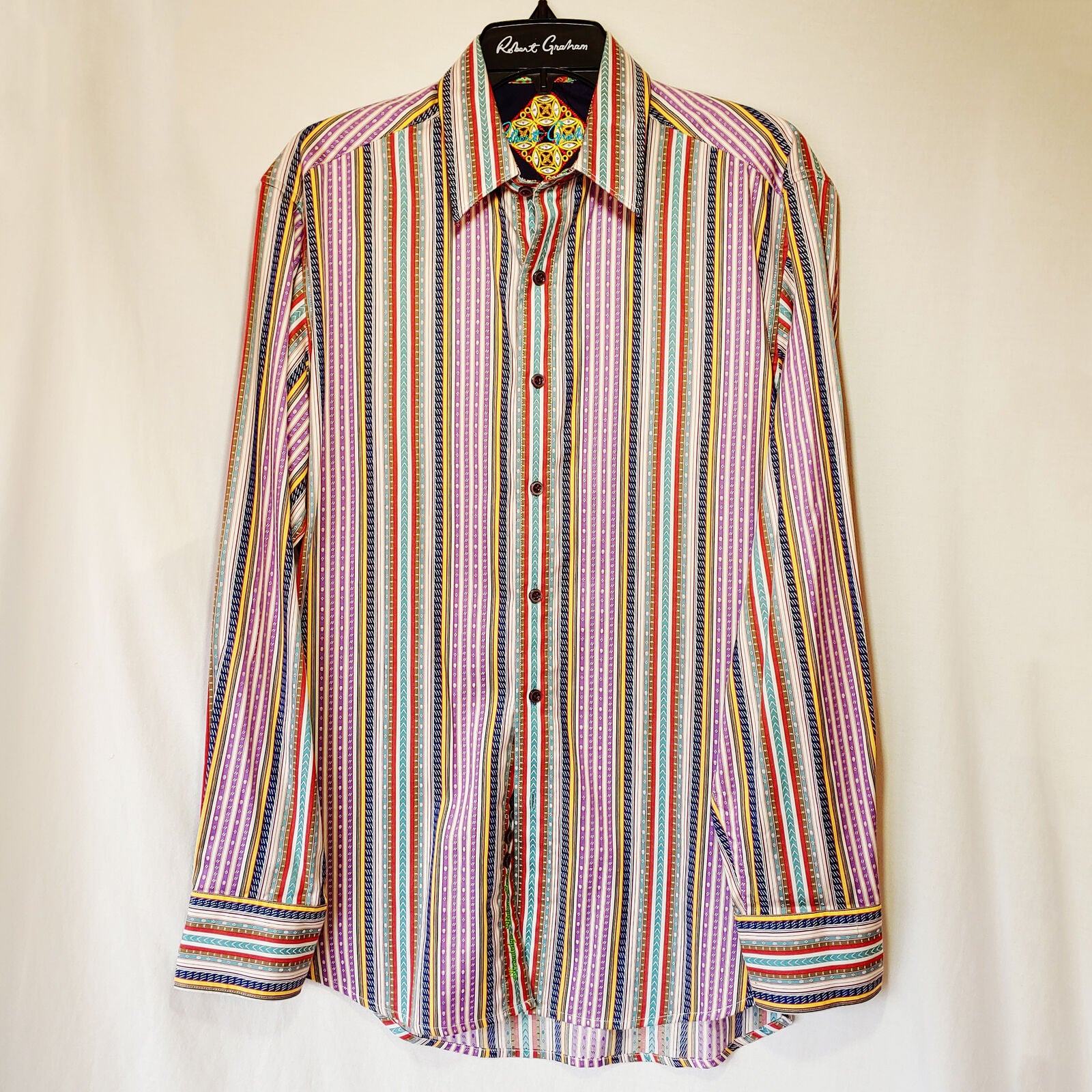 Robert Graham - Colorful Long Sleeve - Men's Medium Button Down Classic Fit