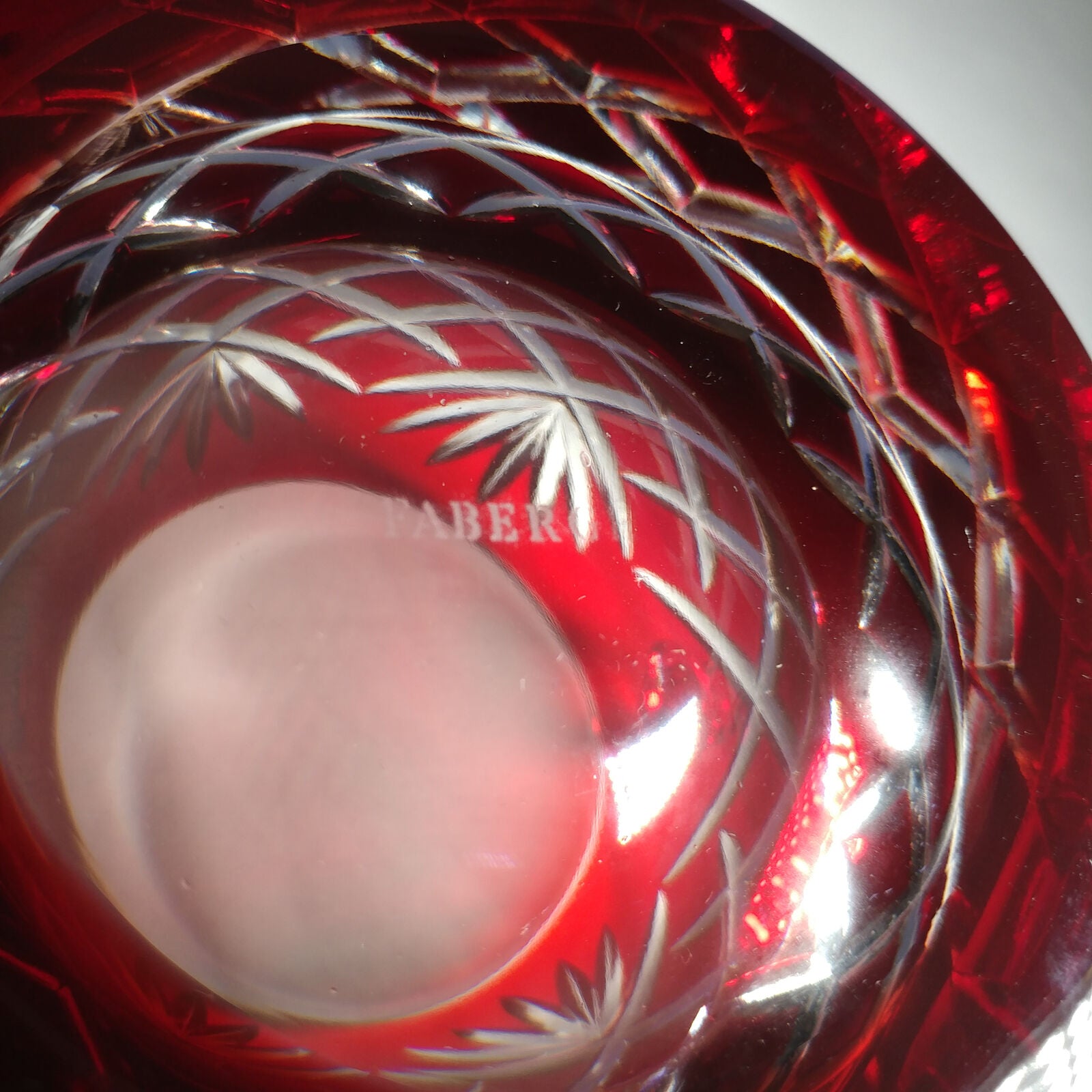 FABERGE RUBY RED ICE BUCKET IN THE ORIGINAL PRESENTATION BOX