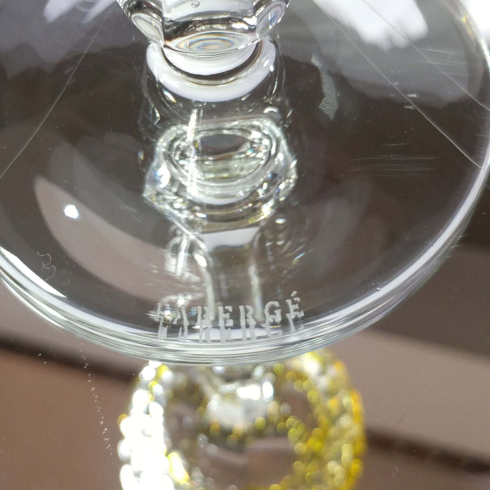 FABERGE | YELLOW XENIA IMPERIAL YELLOW GOLD CRYSTAL GOBLET | SINGLE