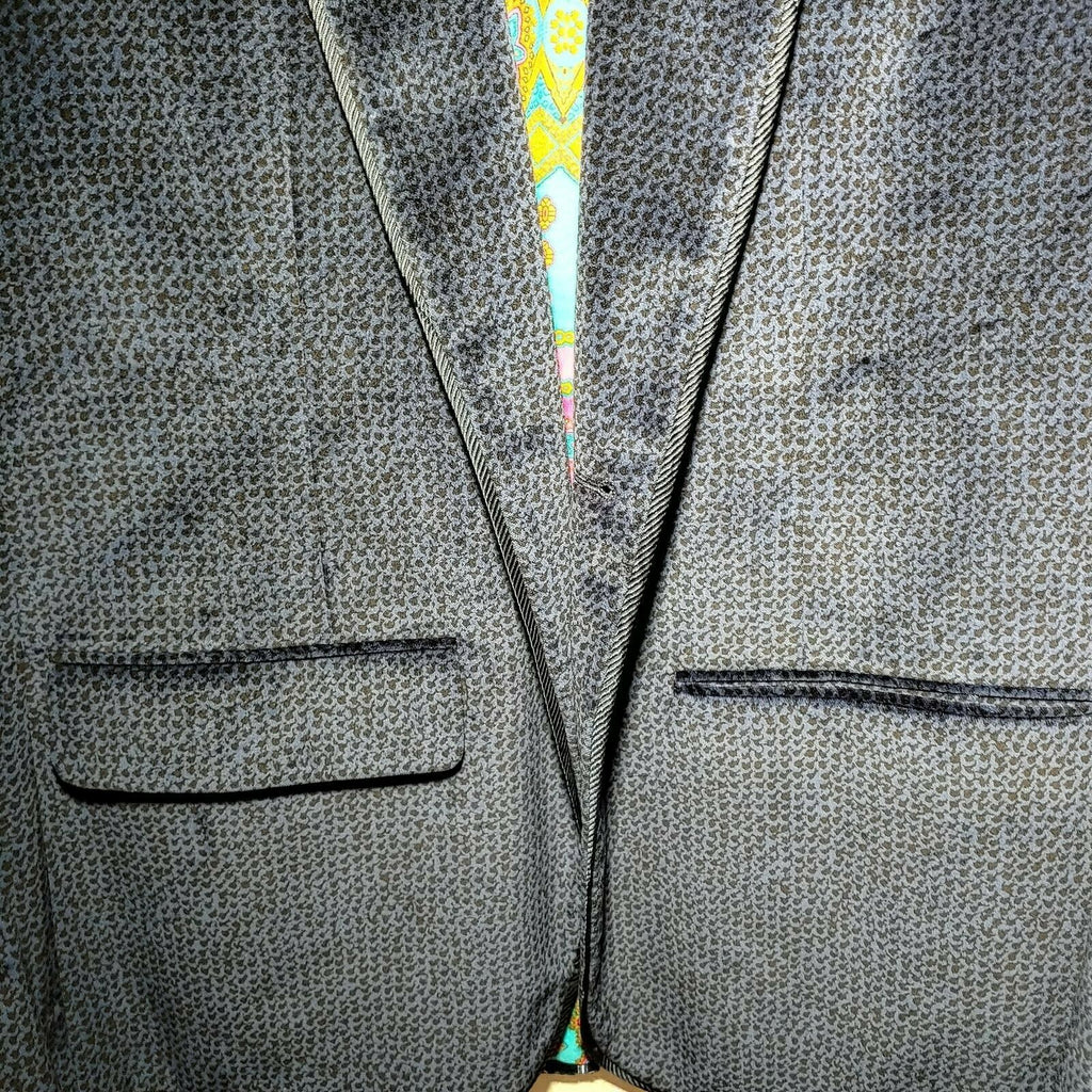 Robert Graham - Classic Fit Sport Coat Suede Jacket - Navy Blue
