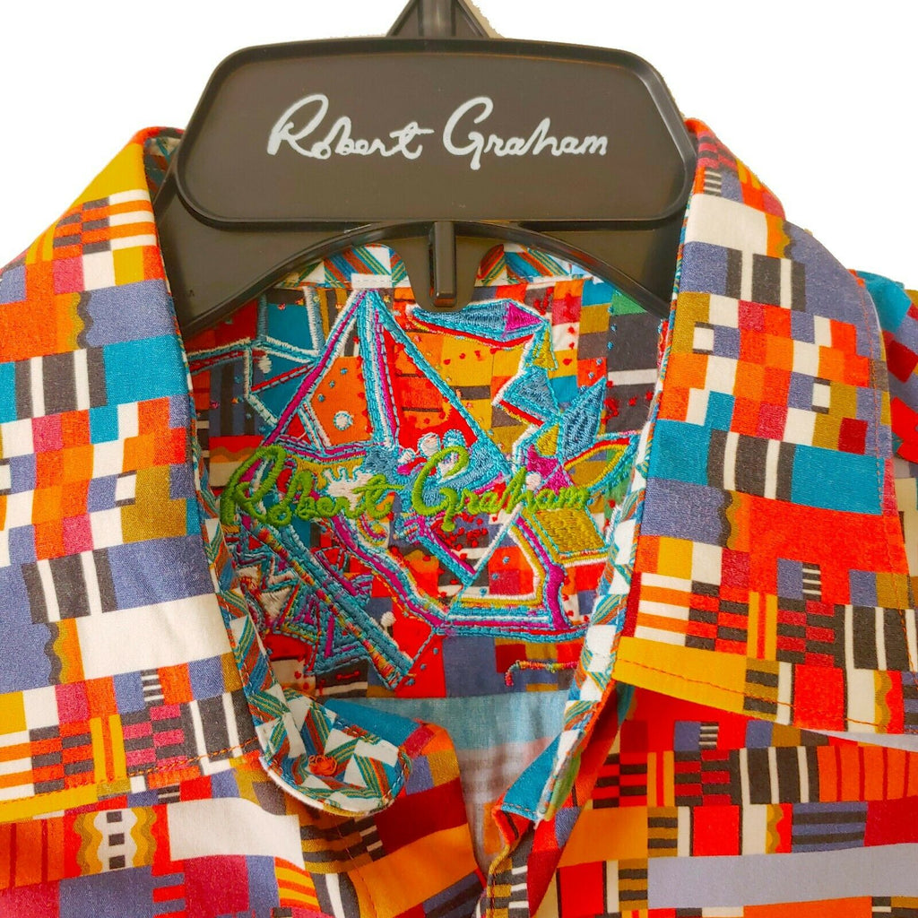 Robert Graham Tribal Short Sleeve Printed Sport Shirt Classic Fit