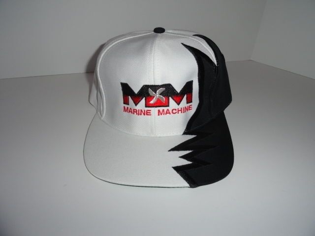Marine Machine embroidered Black jagged edge baseball cap