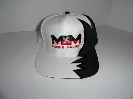 Marine Machine embroidered Black jagged edge baseball cap
