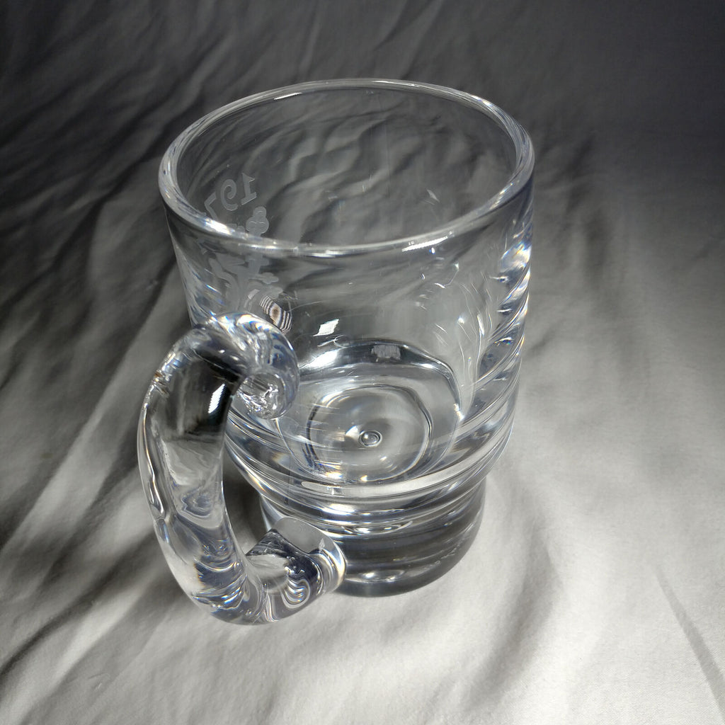 KOSTA BODA ART GLASS CRYSTAL MUG VICKE LINDSTRAND ETCHED 1971