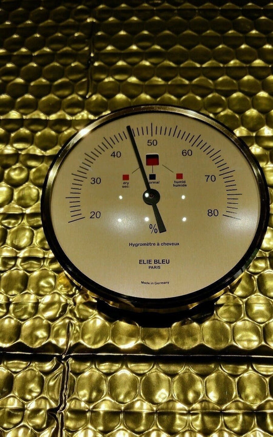 Elie Bleu Original Replacement Hygrometer 3.5 diameter Gold  finish