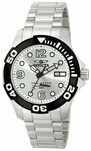 INVICTA PRO DIVER SWISS MOVEMENT QUARTZ WATCH - BLACK, STAINLESS STEEL CASE BAND