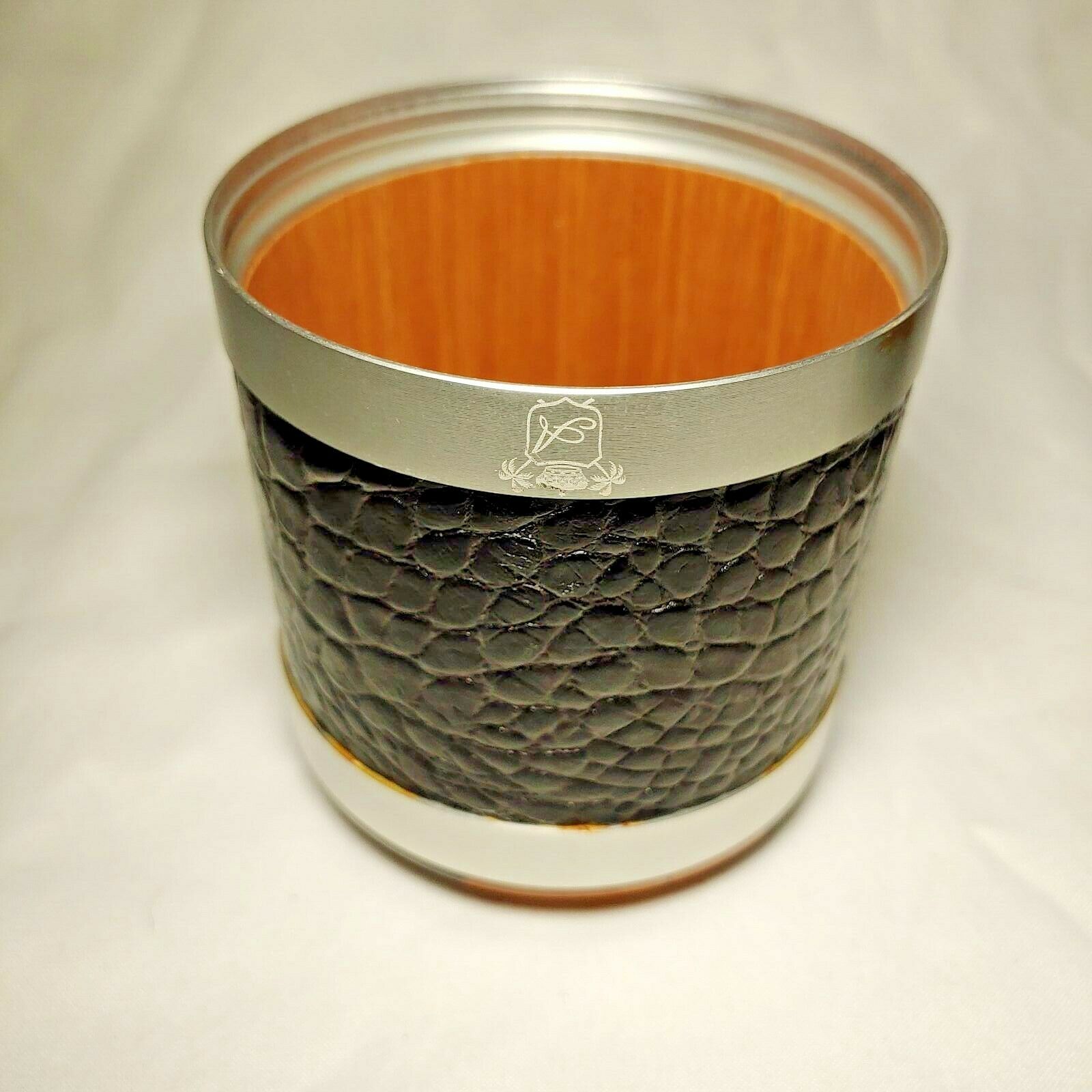 ATOLL TRAVEL HUMIDOR BLACK LEATHER AND WOOD TOP