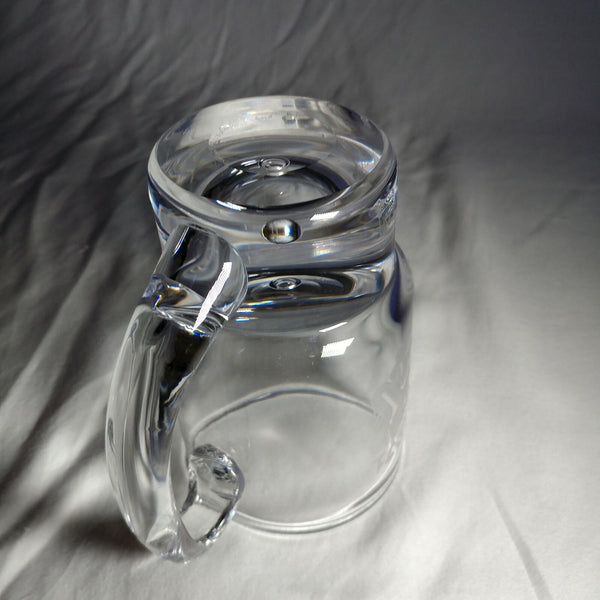 KOSTA BODA ART GLASS CRYSTAL MUG VICKE LINDSTRAND ETCHED 1971