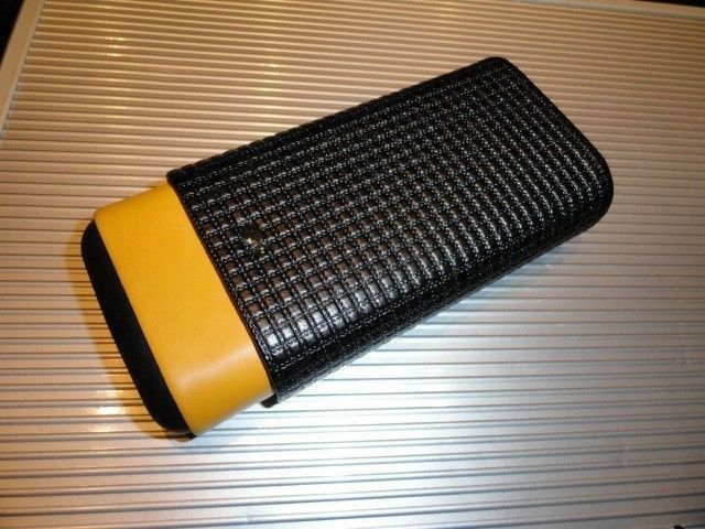 Black & Gold Leather  Carrying Case