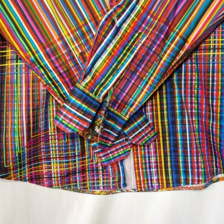 Robert Graham - Colorful Long Sleeve - Men's Medium Button Down Classic Fit