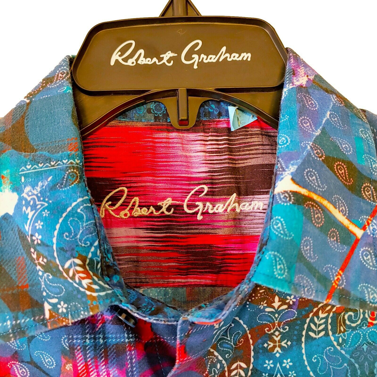 Robert Graham Short Sleeve Printed Sport Shirt Classic Fit - Medium