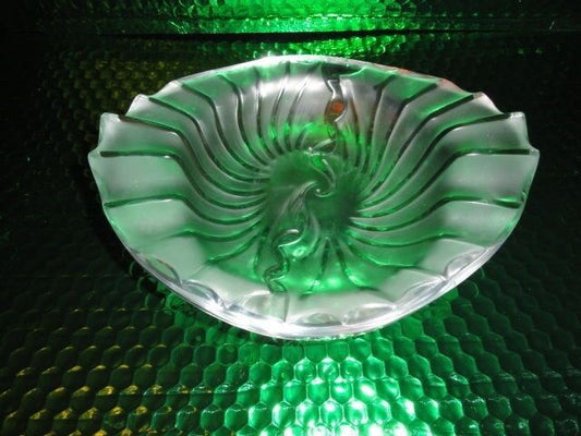 Lalique Frosted Glass Nancy Cendrier Bowl Ashtray