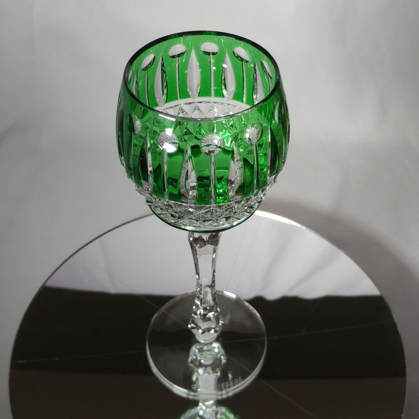FABERGE XENIA IMPERIAL EMERALD GREEN  CRYSTAL GOBLET | SINGLE