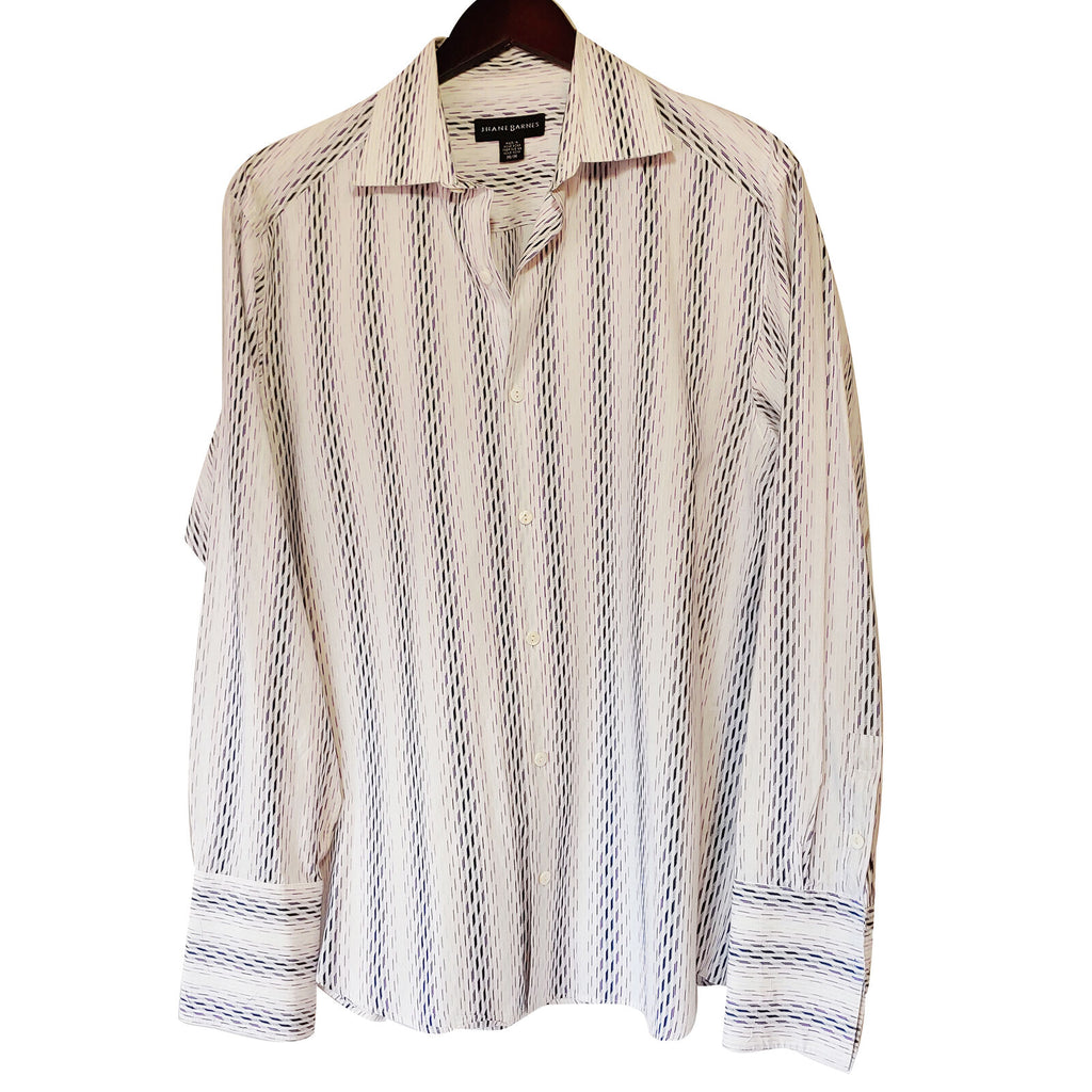 Jhane Barnes - Long Sleeve - Men's Medium Button Down Classic Fit