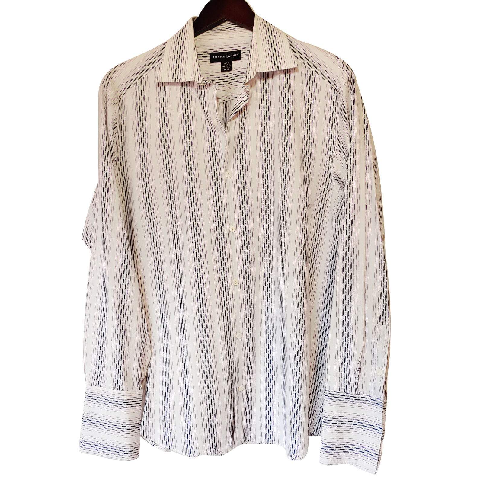 Jhane Barnes - Long Sleeve - Men's Medium Button Down Classic Fit