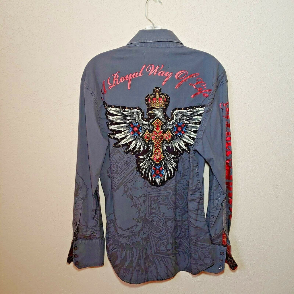 Rebel Spirit Gray  A Royal Way of Life Shirt Men's Medium