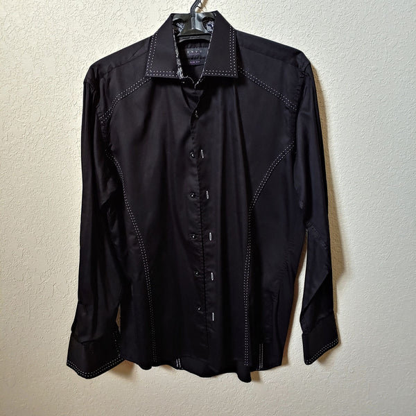 Envy Couture | Slim Fit | Black Longsleeve Buttondown Casual Shirt