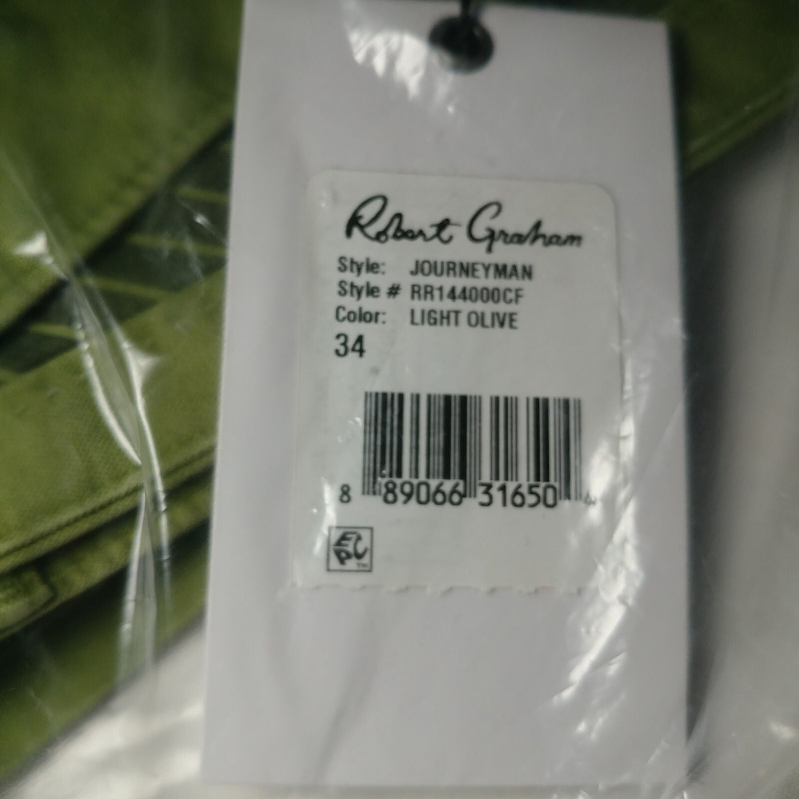 Robert Graham | JOURNEYMAN | Style: RR144000CF | Color: Light Olive | Size: 34