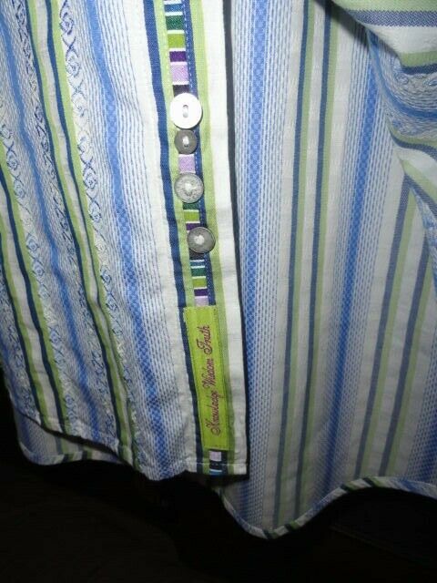Robert Graham Classic Fit Blue Tonal Striped  Long Sleeve Shirt Size Medium