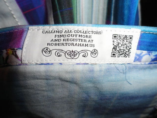 Robert graham seattle blue shirt Medium