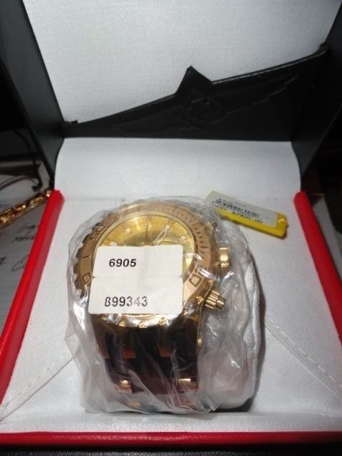 Invicta Subaqua  Model 6905 Specialty Chronograph Gold Plated Swiss Watch