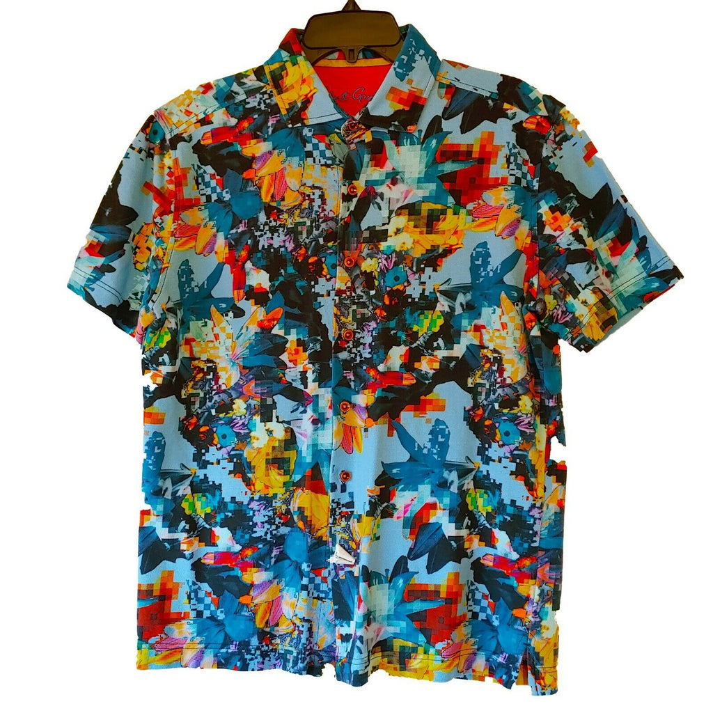 Robert Graham Short Sleeve Printed Sport Shirt Classic Fit - Medium