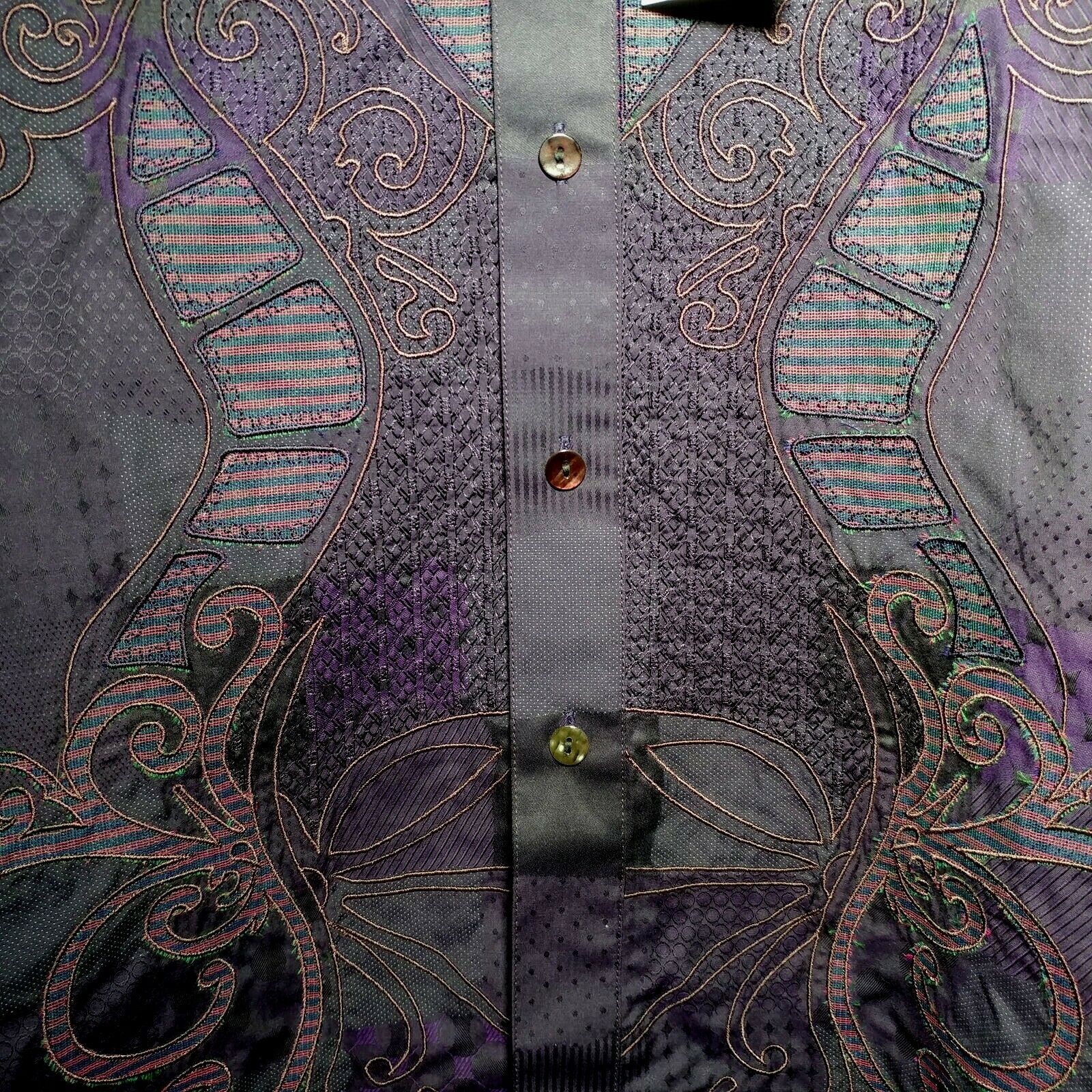 Robert Graham - Colorful Long Sleeve - Men's Medium Button Down Classic Fit  New