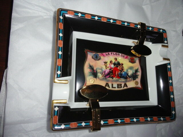 Elie Bleu Alba Porcelain Black  Ashtray