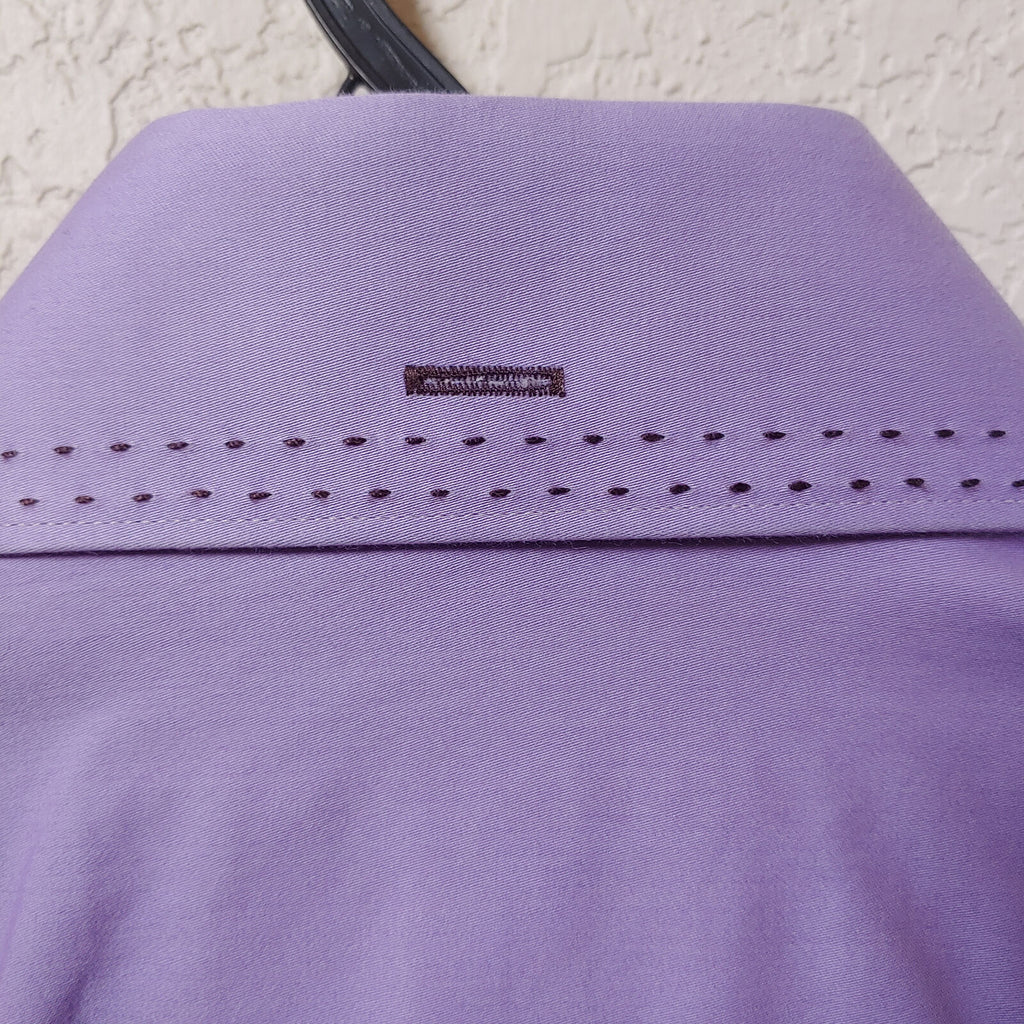 Bertigo | Men's Purple Long sleeve Button down Casual Shirt