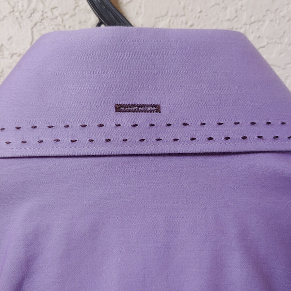 Bertigo | Men's Purple Long sleeve Button down Casual Shirt