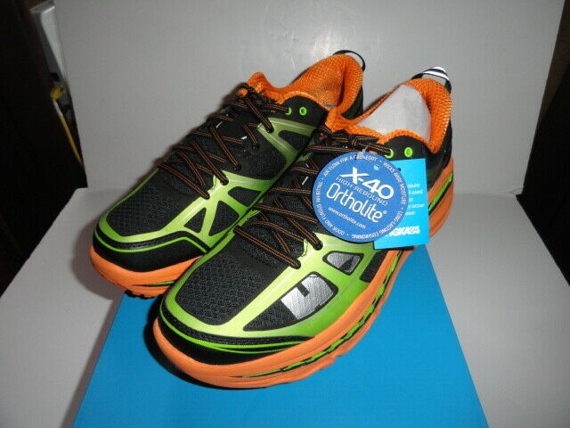 Hoka One One Mens Stinson 3 ATR Shoes 1008326 Bright Green / Persimmon 12.5