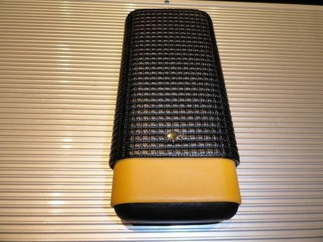 Black & Gold Leather  Carrying Case