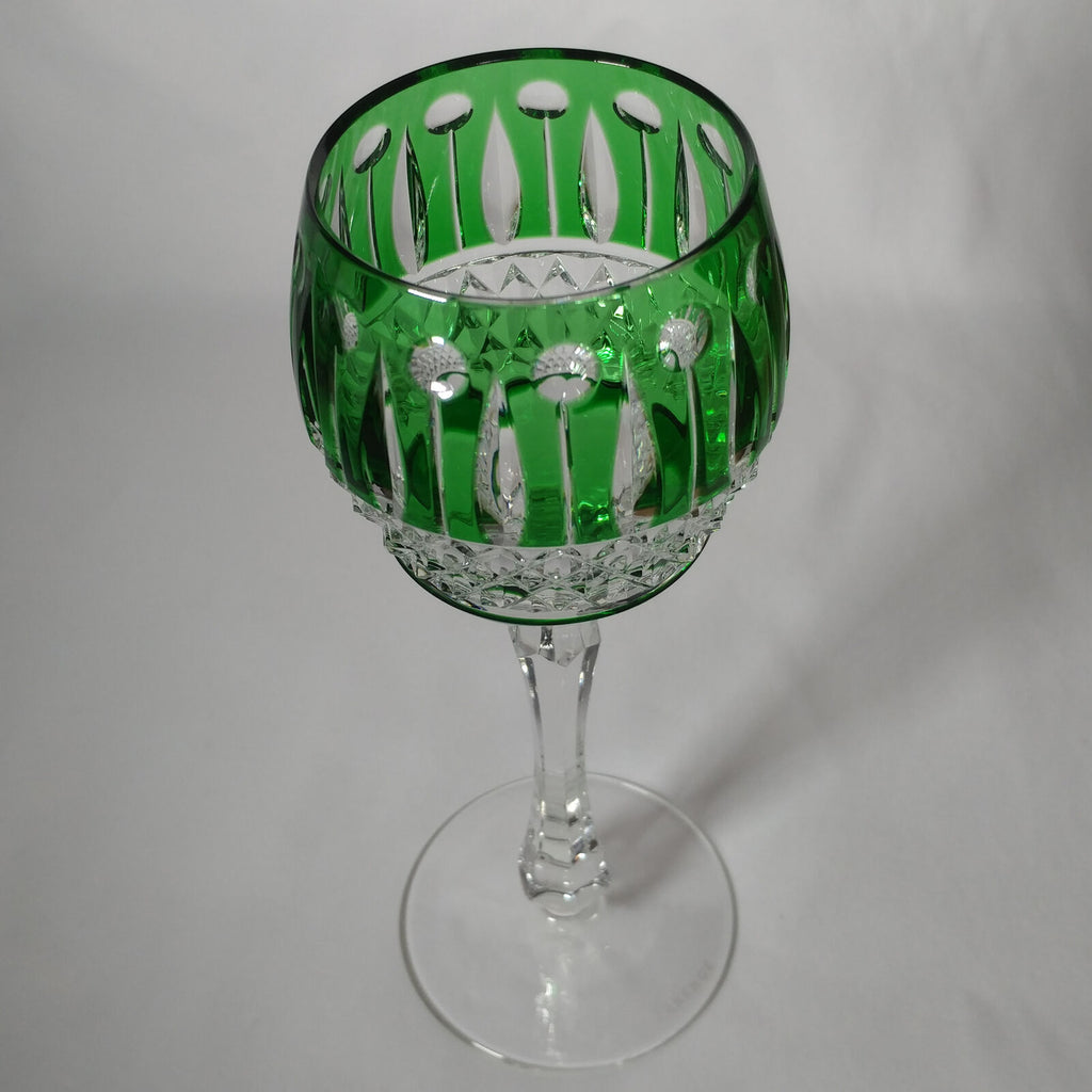 FABERGE XENIA IMPERIAL EMERALD GREEN  CRYSTAL GOBLET | SINGLE