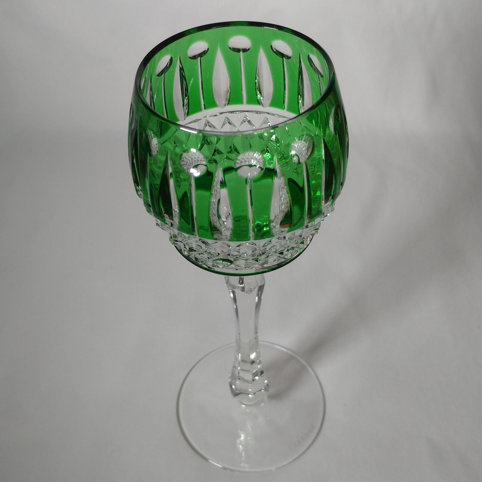 FABERGE XENIA IMPERIAL EMERALD GREEN  CRYSTAL GOBLET | SINGLE