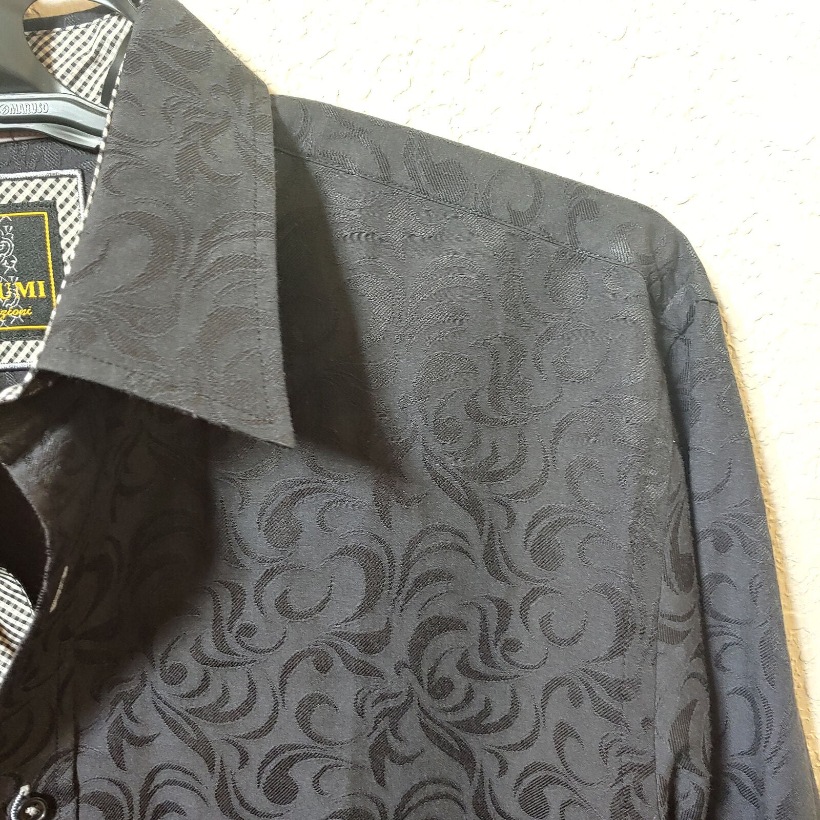 Mizumi Collegioni | Men's Black Longsleeve Casual Buttondown Shirt