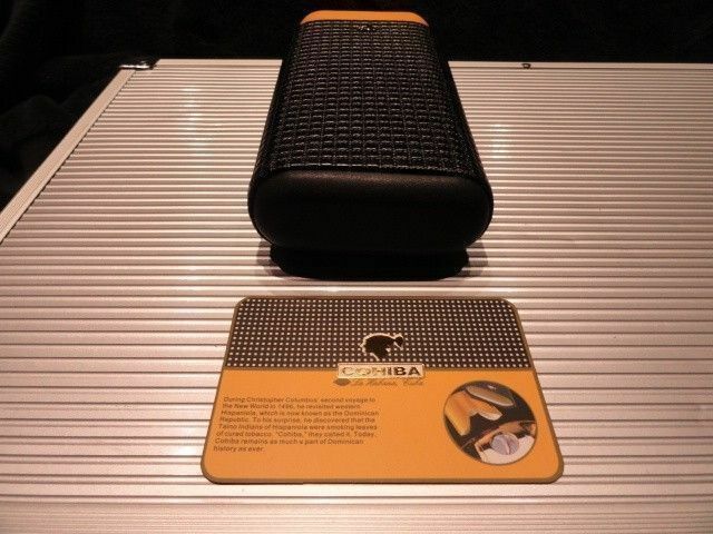 Black & Gold Leather  Carrying Case