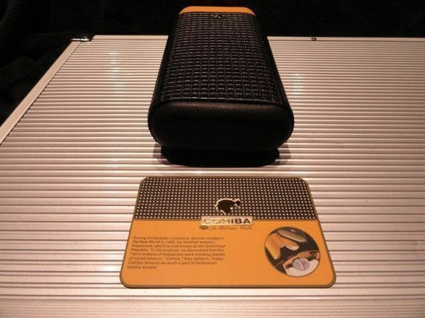 Black & Gold Leather  Carrying Case