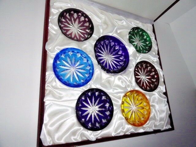 Faberge Crystal Colored Coasters