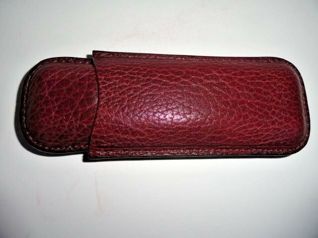 Pheasant Burgandy Leather  Case