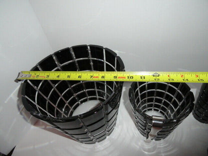 Faberge Metropolitan Black Crystal Buckets with 8 tall 6" glasses