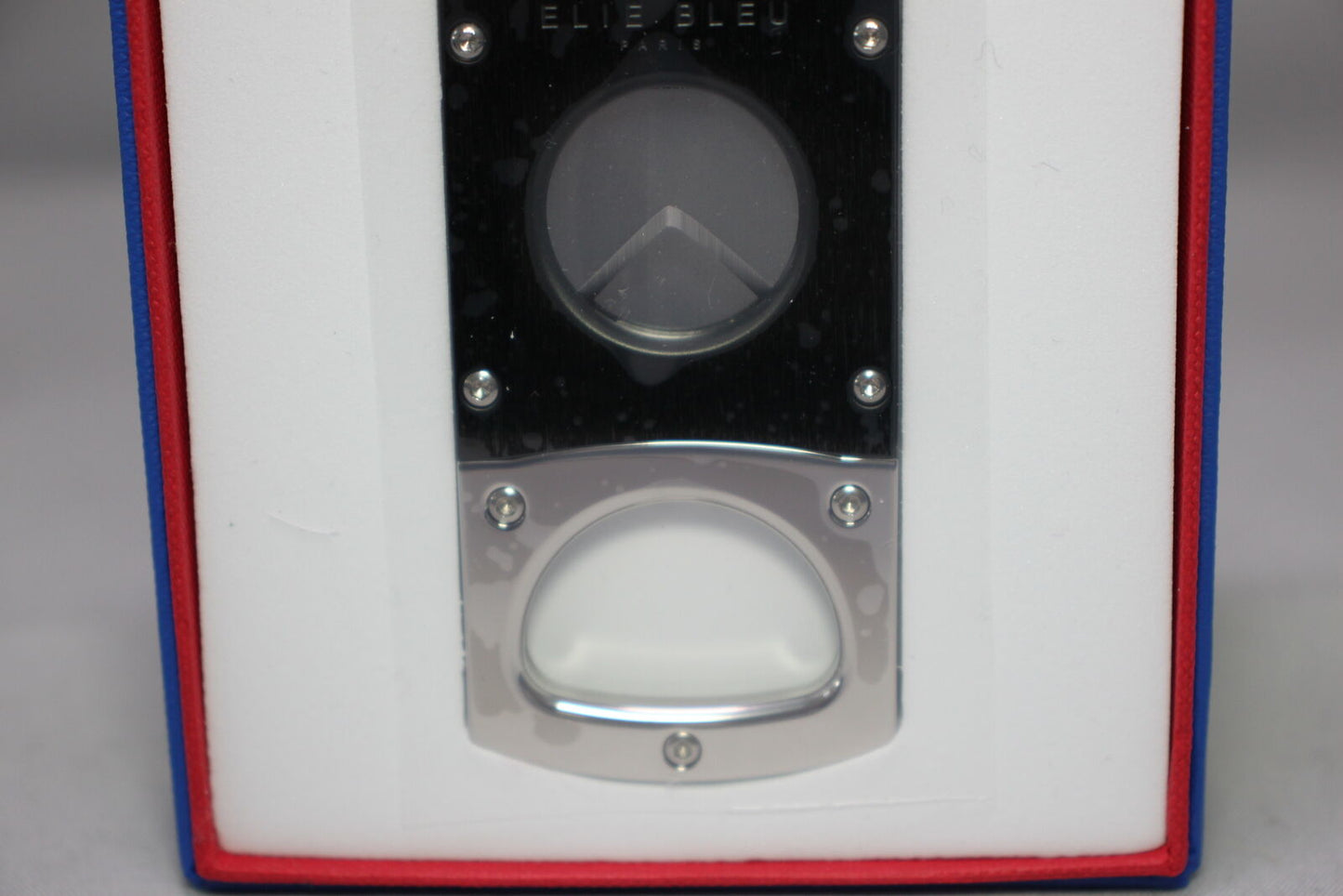 Elie Bleu Cigar Cutter Matte Black with Satin Stainless Steel | EBC1000 New