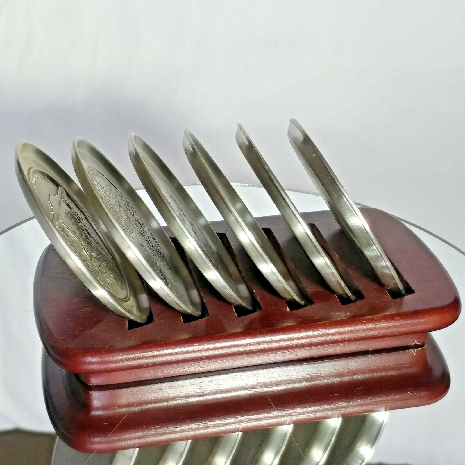 ROYAL SELANGOR PEWTER  COASTER SET of 6