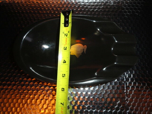 Black ceramic ashtray